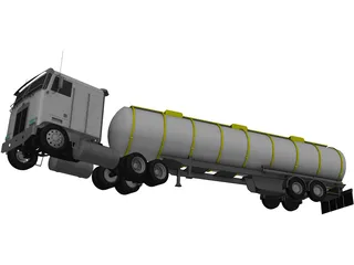 Kenworth K100 Tanker 5-axle 3D Model preview