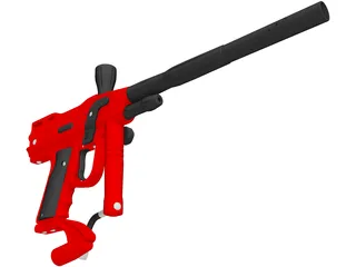 Paintball Gun 3D Model preview