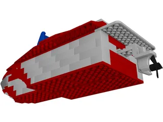 Lego Yacht 3D Model preview
