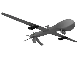 MQ-1 Predator UAV 3D Model preview