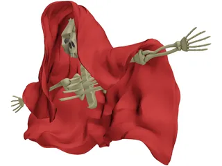 Skeletal Monster in Cloak 3D Model preview