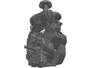 Kohler V Twin Engine 25hp 3D Model preview