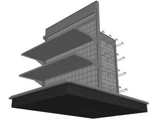 Best Buy Gondola Shelving 3D Model preview