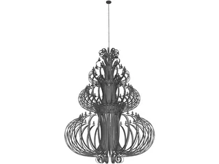 Iron Chandelier 3D Model preview