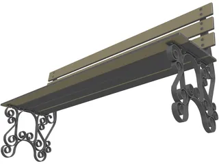 Bench 3D Model preview