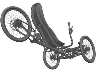 Three Wheel Trike 3D Model preview