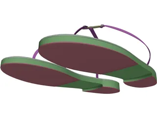 Ring Sandals 3D Model preview