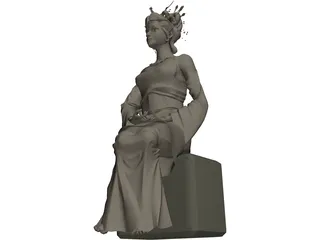 Women Chinese 3D Model preview