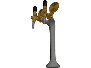 Bar Beer Tap 3D Model preview