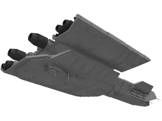 Stargate Daedalus Ship 3D Model preview