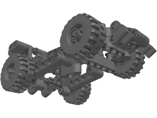 Lego Car 3D Model preview