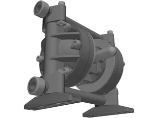 Polypropylene Diaphragm Pump 3D Model preview