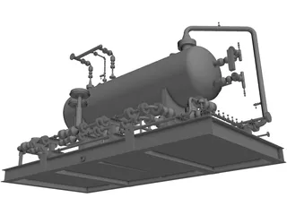 Test Separotor Skid 3D Model preview