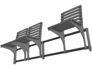 Bench 3D Model preview