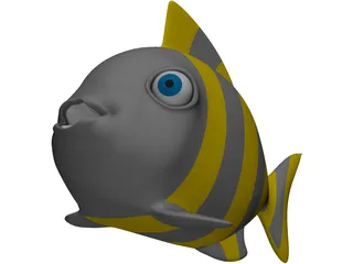 Fish Cartoon 3D Model preview