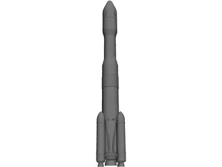 H2B Rocket 3D Model preview