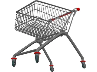 Shopping Cart 3D Model preview