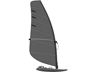 Surfboard 3D Model preview