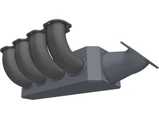 Honda CBR600CC Intake Manifold 3D Model preview