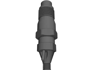 Bosch Basic Diesel Fuel Injector 3D Model preview