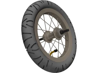 Wheel 12 inch 3D Model preview