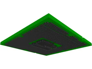 Microprocessor Intel 3D Model preview
