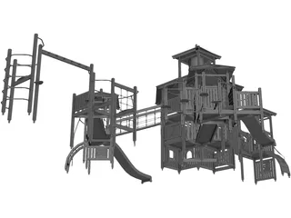 Children Playground 3D Model preview