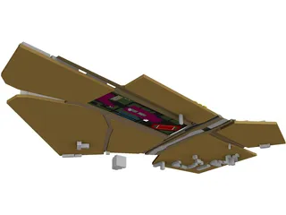 School Building 3D Model preview