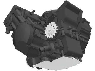 Honda CBR600RR Engine 3D Model preview