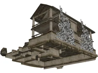 Abandoned House 3D Model preview