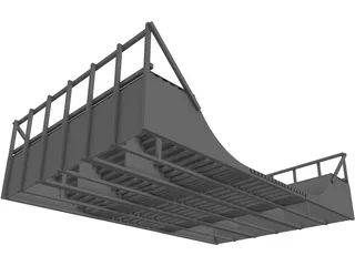 Skateboard Miniramp 3D Model preview