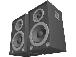EAX-3000 Speakers 3D Model preview