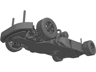 Camaro Nitro RS4 RC Car 3D Model preview