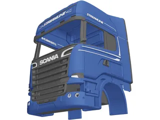 Scania R730 Cabin 3D Model preview