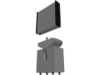 Sink with Mirror 3D Model preview