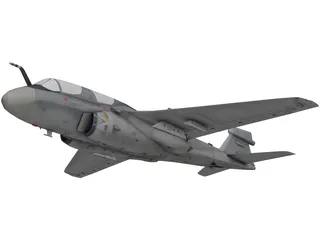 Grumman EA-6B Prowler 3D Model preview