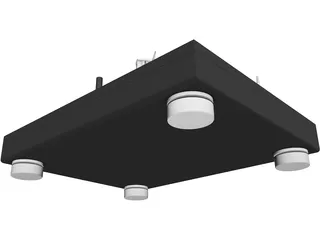 Turntable Technics MK2 1200 3D Model preview