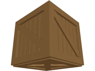 Wood Box 3D Model preview