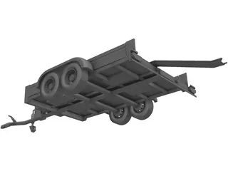 Bike Trailer 3D Model preview