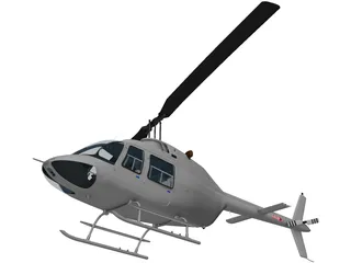Bell 206 3D Model preview
