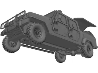Jeep Agrale C.I.T (Cash in Transit) 3D Model preview