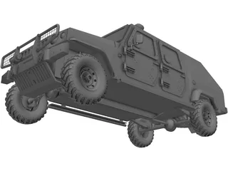 Jeep Agrale BP Canopy 3D Model preview
