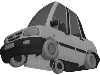 Cartoon Car 3D Model preview
