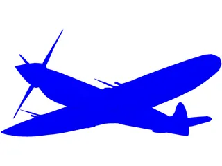 Supermarine Spitfire WW2 3D Model preview
