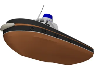 Harbour Tug 3D Model preview