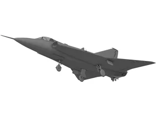 Saab 35 Draken 3D Model preview
