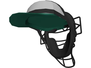 Baseball Catcher Mask 3D Model preview