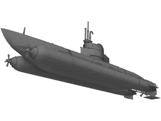 Submarine 3D Model preview