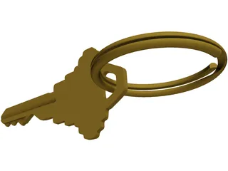 House Key 3D Model preview