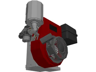 Tecumseh 4-Stoke Engine 3D Model preview